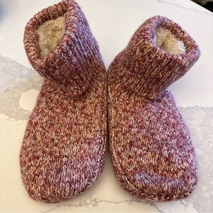 Bombas Pink Multi-Knit Sherpa-Lined Slipper Socks